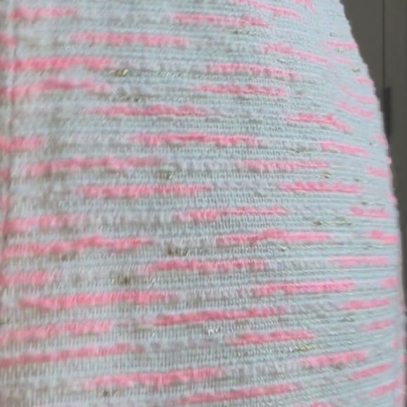 Lilly Pulitzer Pink and White Tweed Boucle and Pearl Nina Dress - Picture 7 of 14